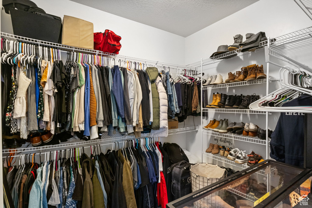 View of walk in closet