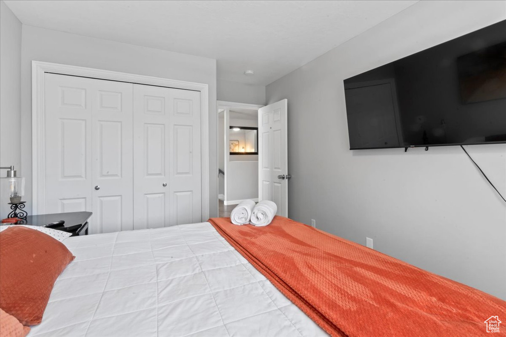 Bedroom featuring a closet