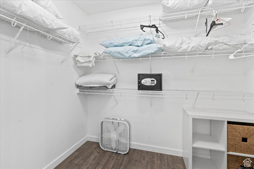 Spacious closet featuring wood finished floors