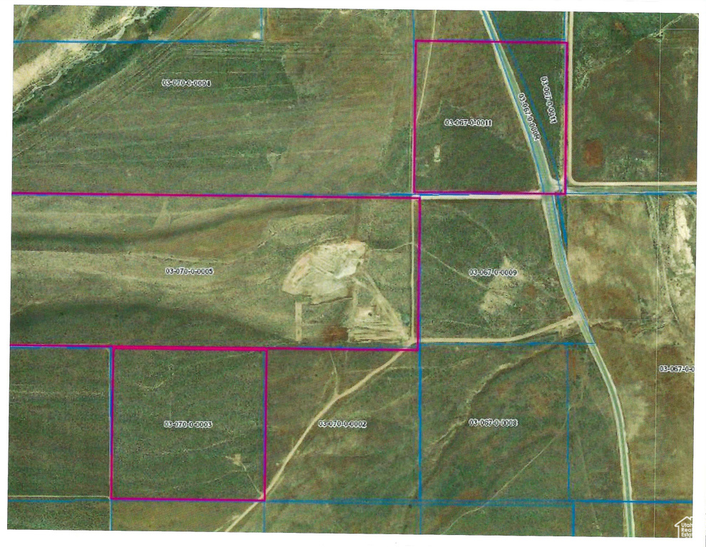 Aerial overview of property's location with property boundaries highlighted