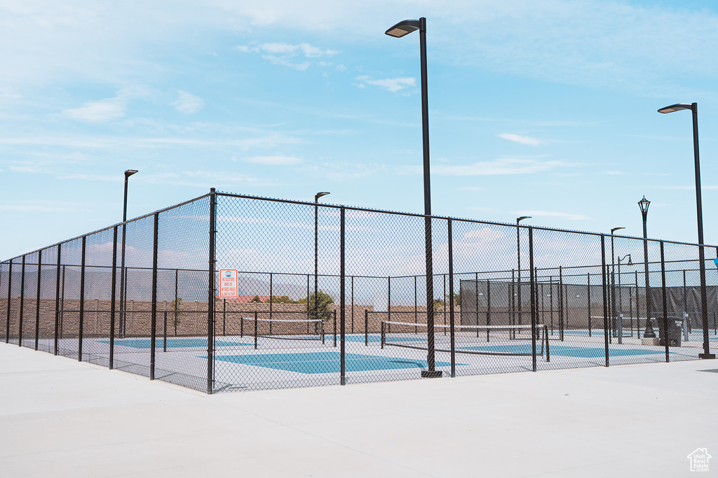 View of tennis court