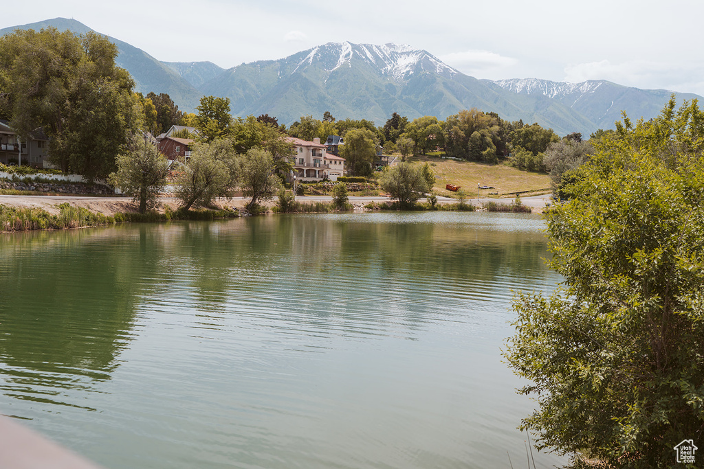 Water view featuring a mountainous background