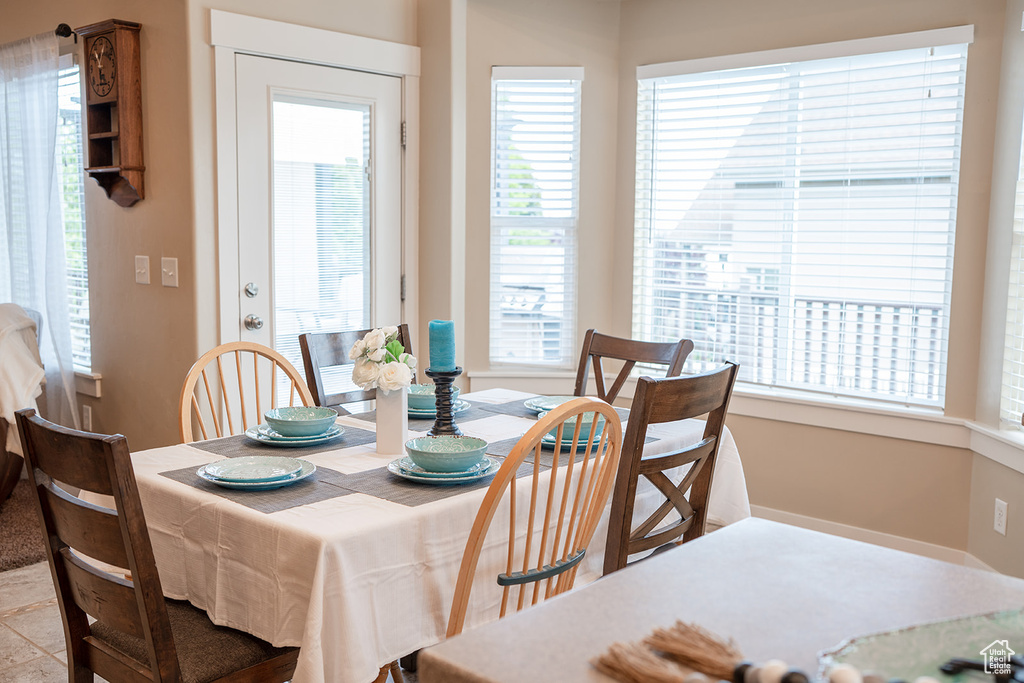 Dining space featuring plenty of natural light