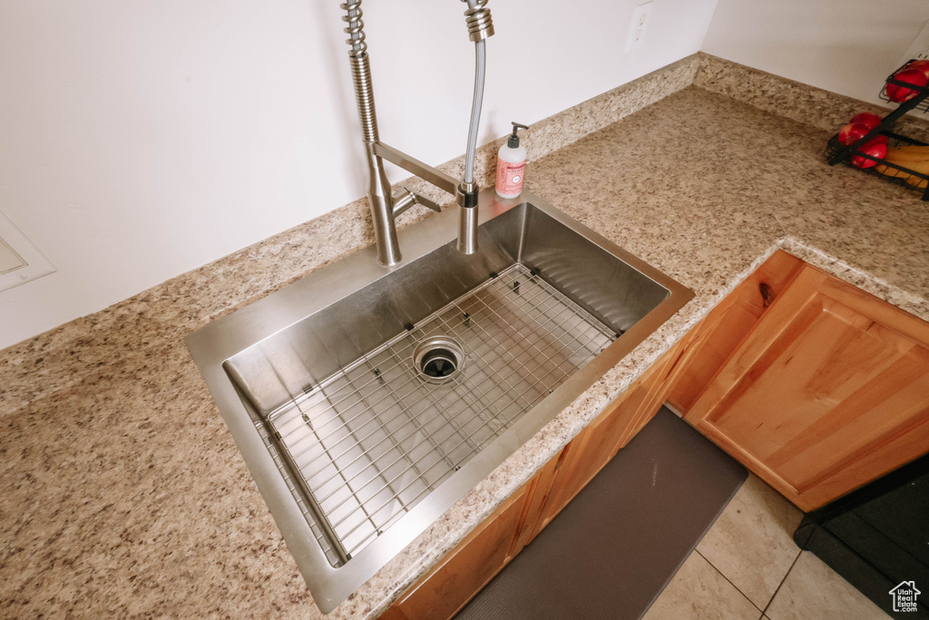 Kitchen view of a sink