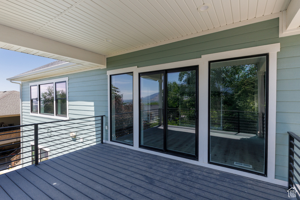 View of wooden deck