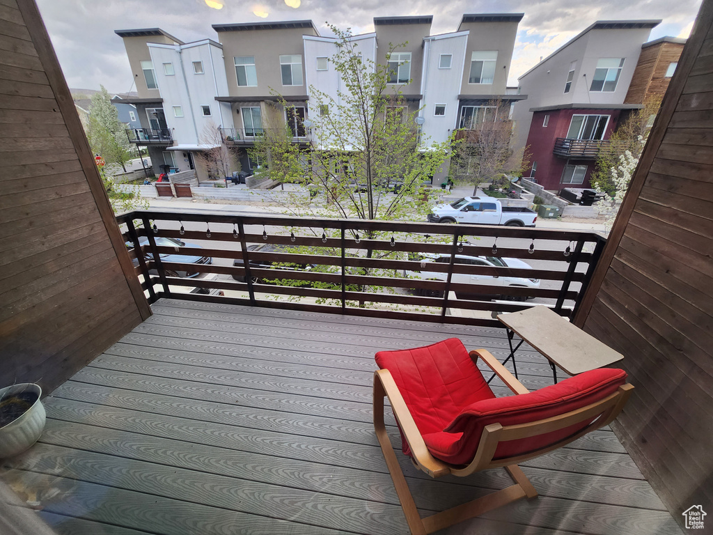 View of wooden terrace