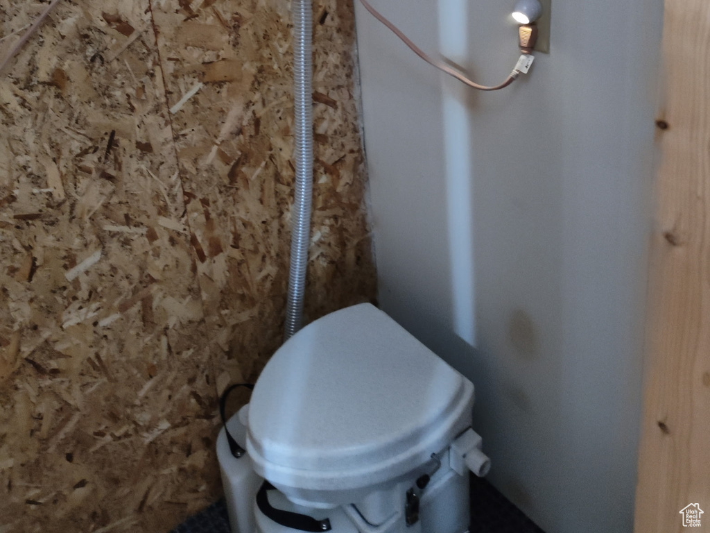Bathroom with a shower and toilet