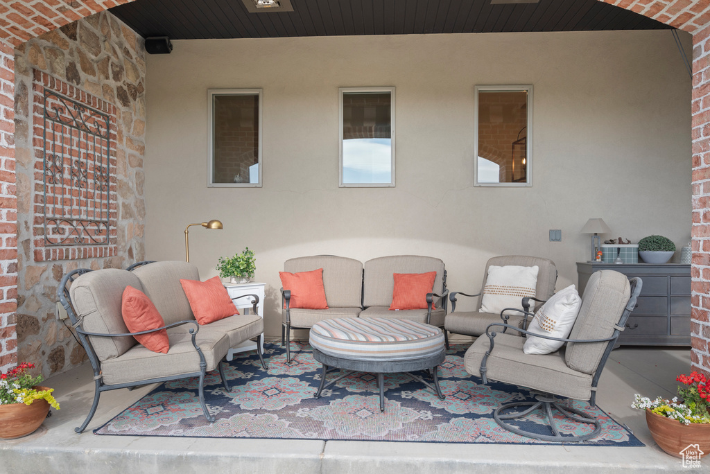 View of patio / terrace featuring an outdoor hangout area