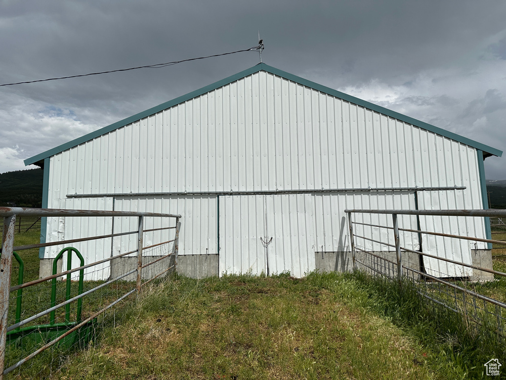 View of pole building