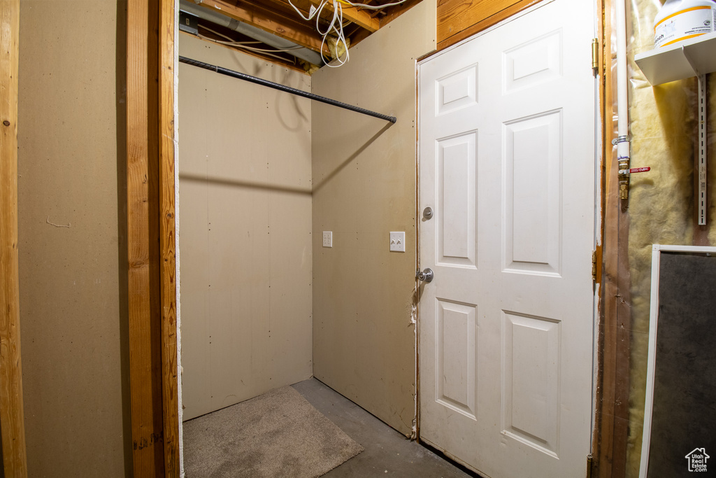 View of laundry area