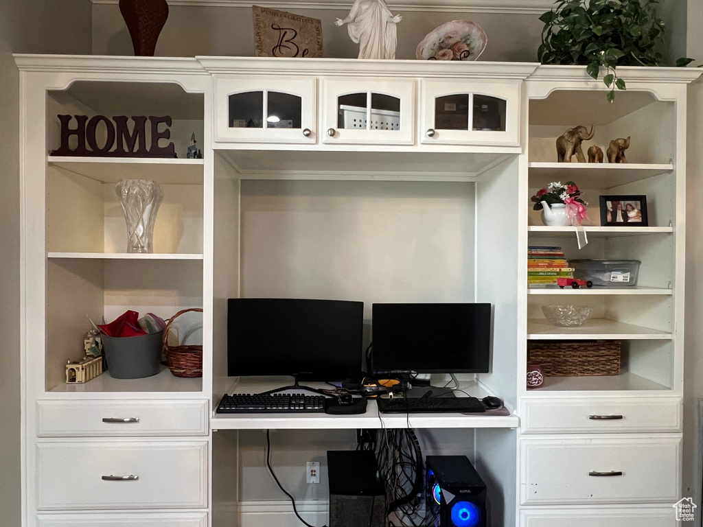 Office area with built in features