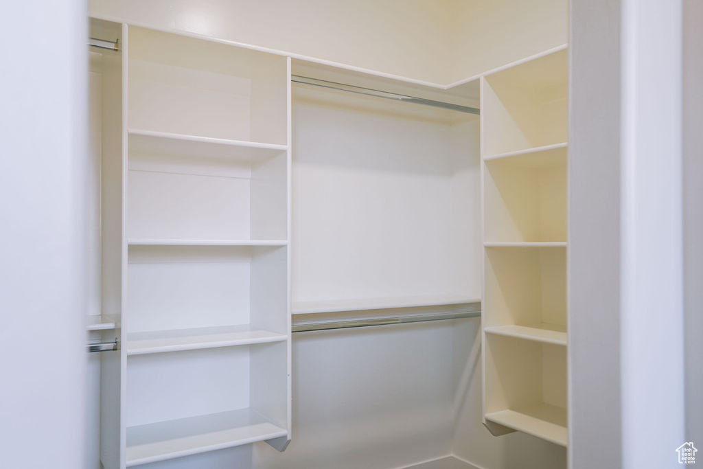 View of walk in closet