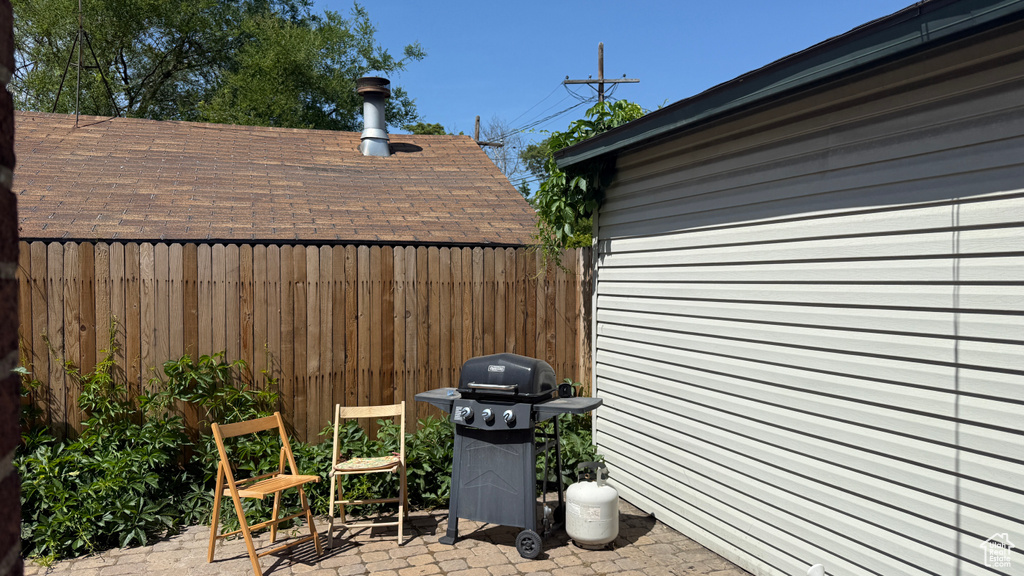 View of patio / terrace with a grill