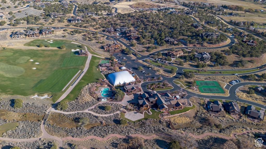 Aerial view of property and surrounding area