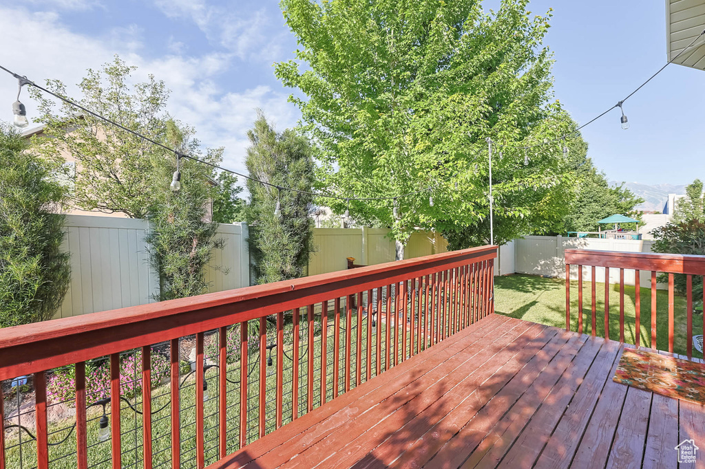 View of wooden terrace