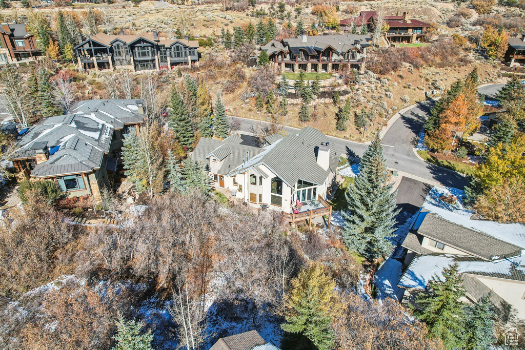 Aerial view of residential area