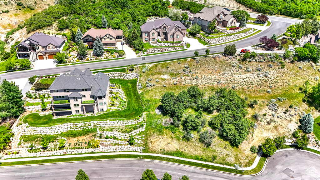 Aerial view of residential area
