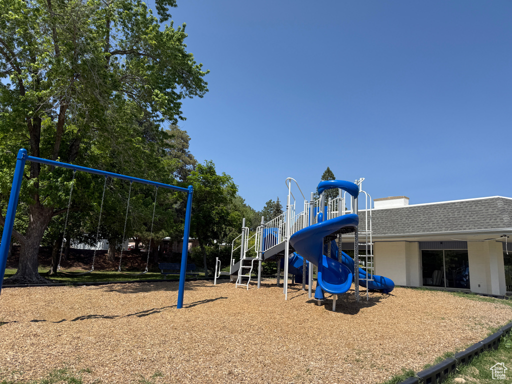 View of community jungle gym