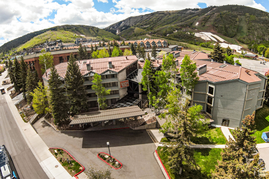 Bird\'s eye view of mountains