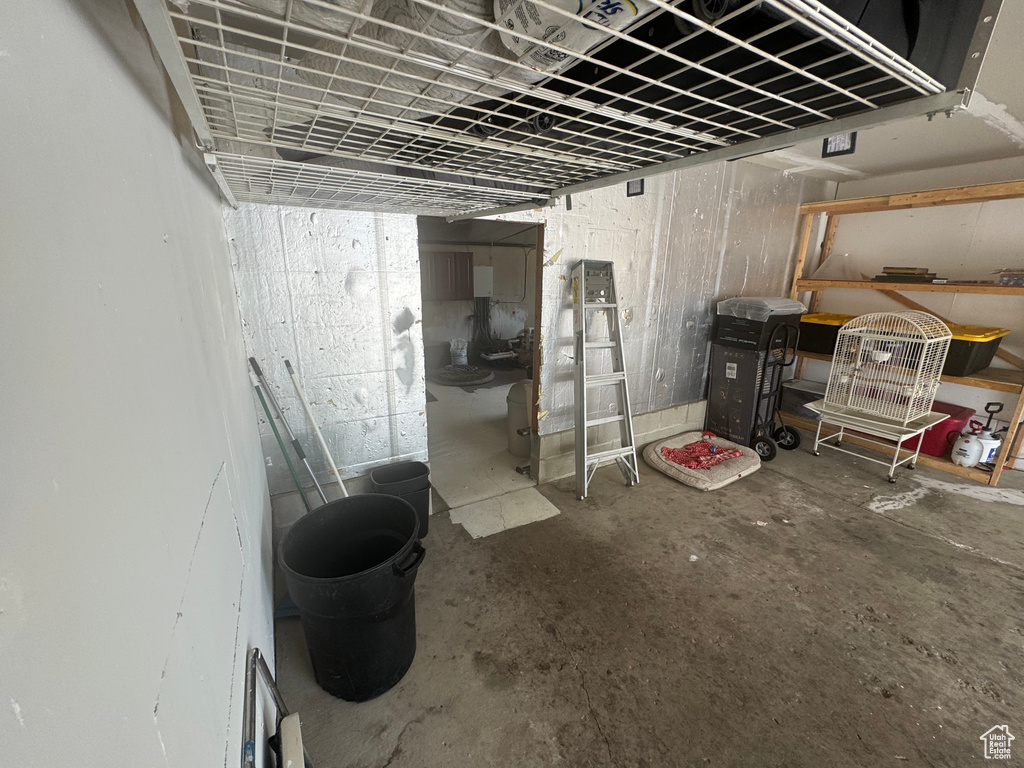 View of unfinished below grade area