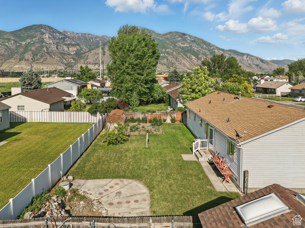 Mountain view featuring nearby suburban area