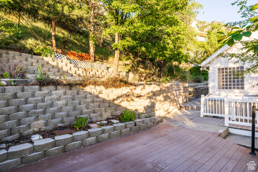 View of wooden terrace