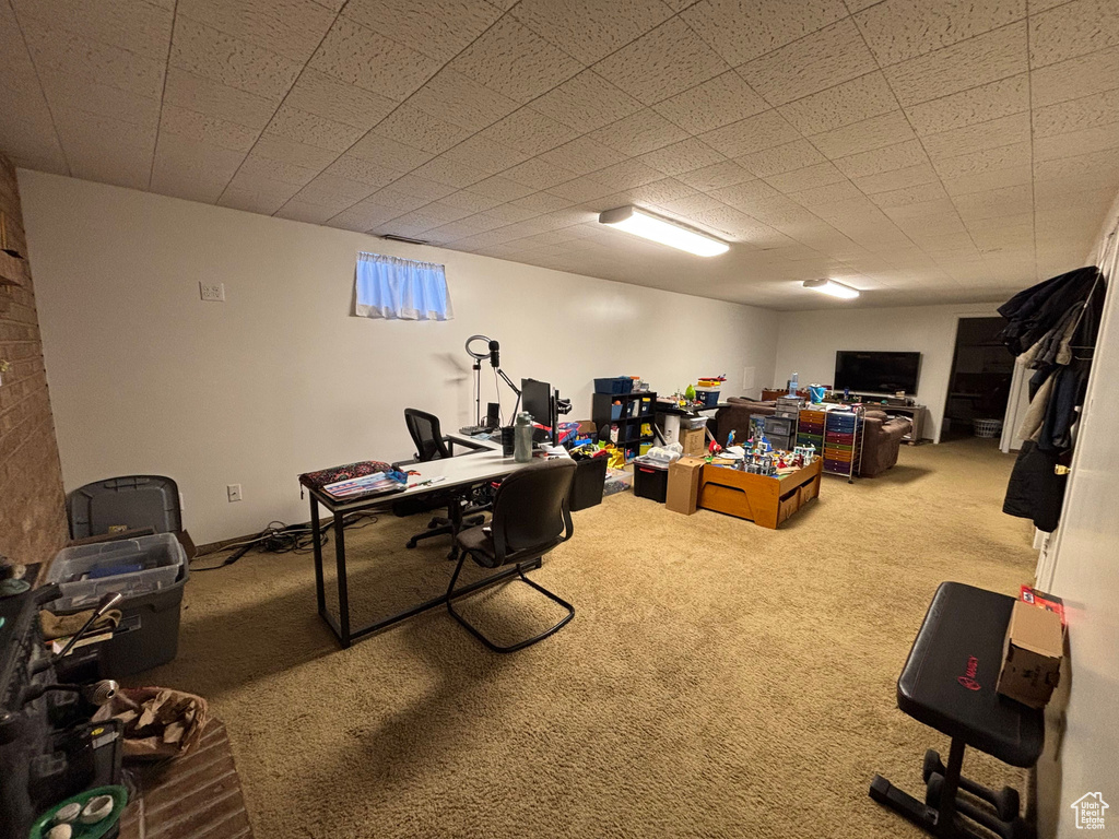 View of carpeted office