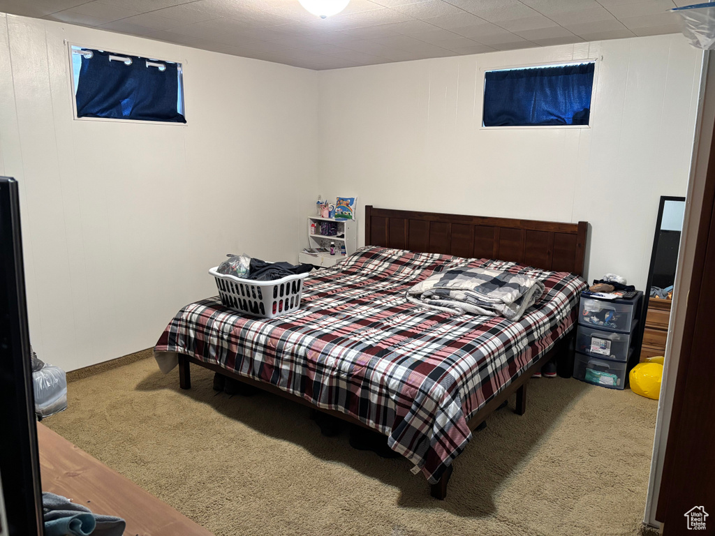 View of carpeted bedroom