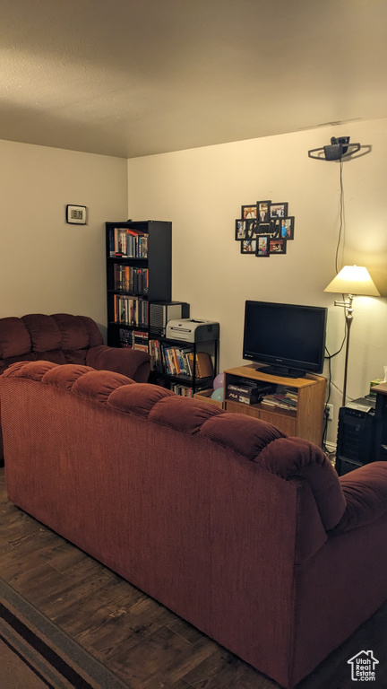 Living room featuring wood finished floors