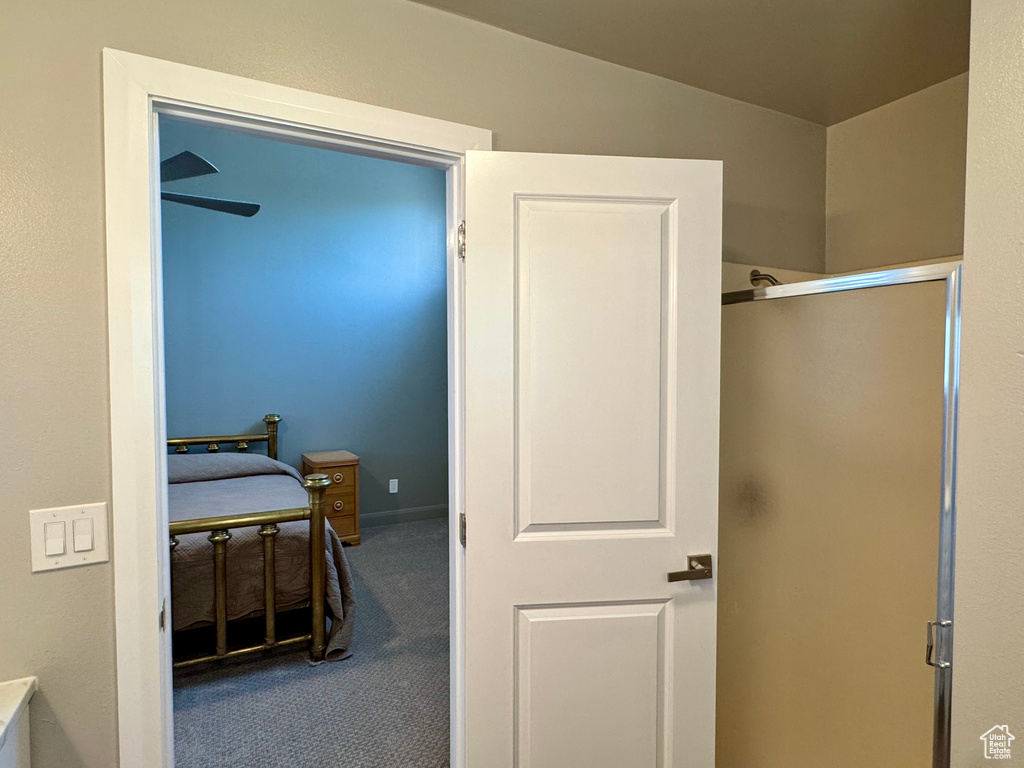 View of carpeted bedroom