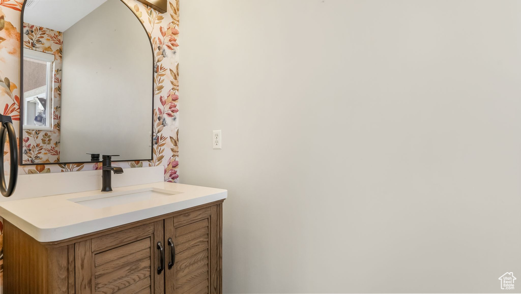 Bathroom featuring vanity