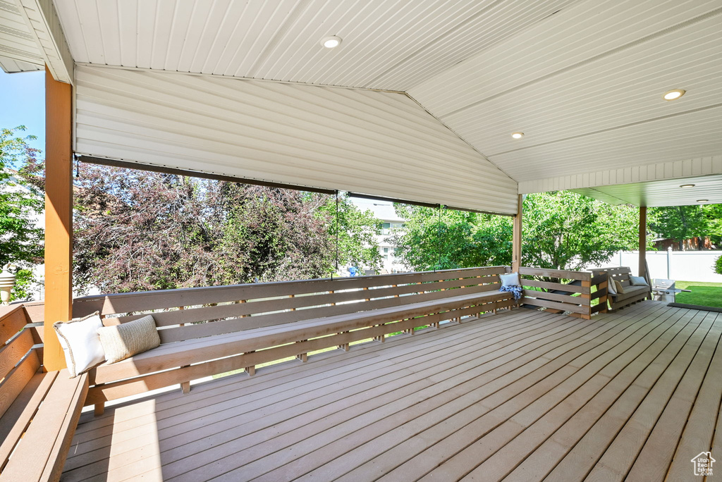 View of deck