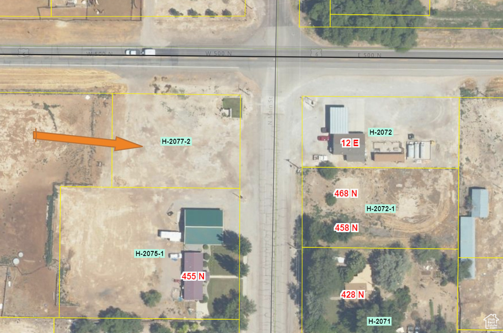 Aerial overview of property's location