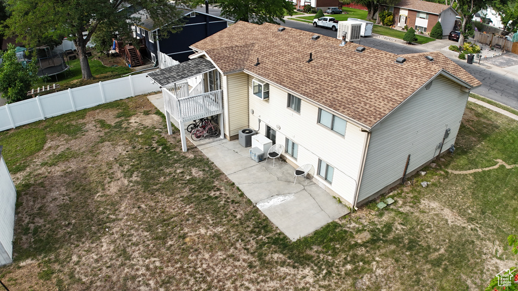 Aerial view of residential area