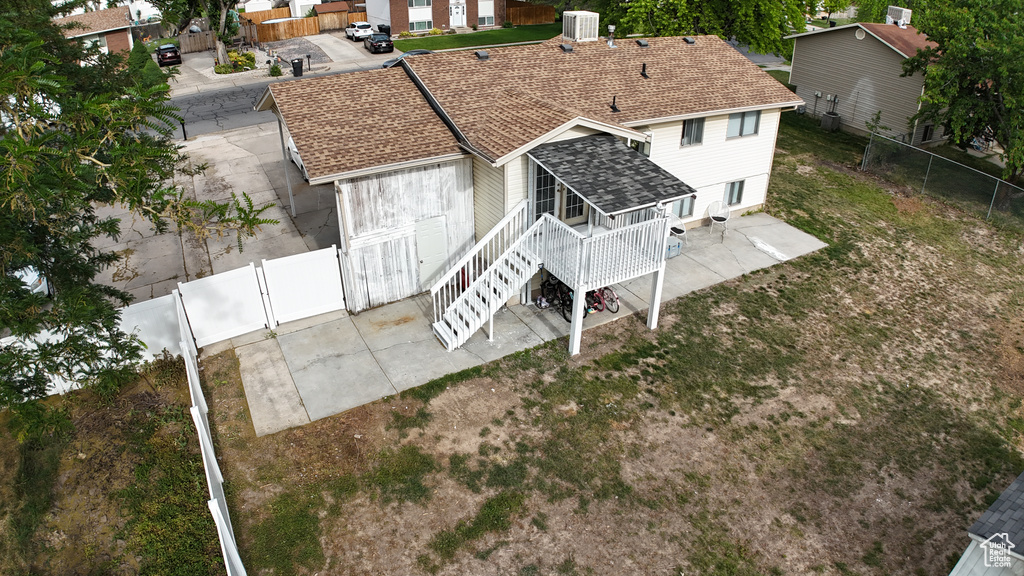 View from above of property