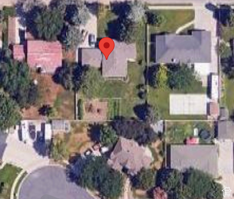 Aerial view of property's location