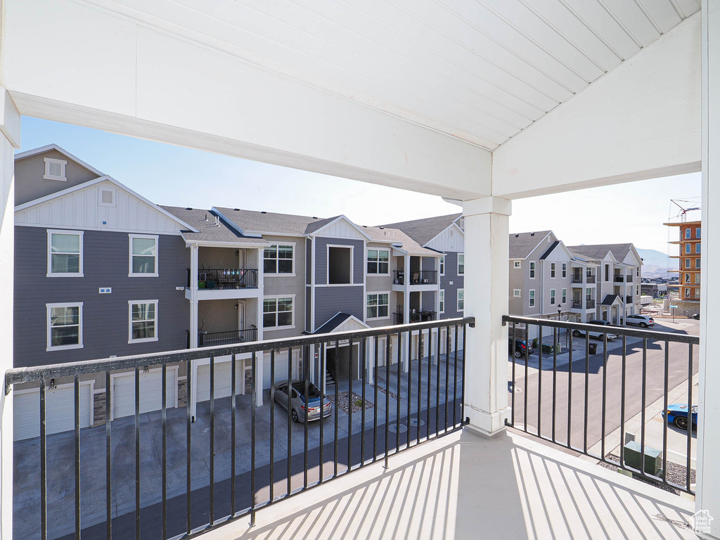 Balcony with a residential view