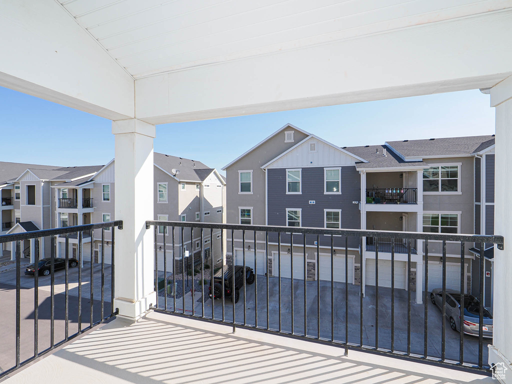 Balcony with a residential view