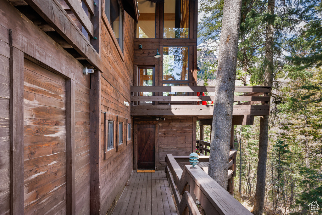 View of wooden terrace