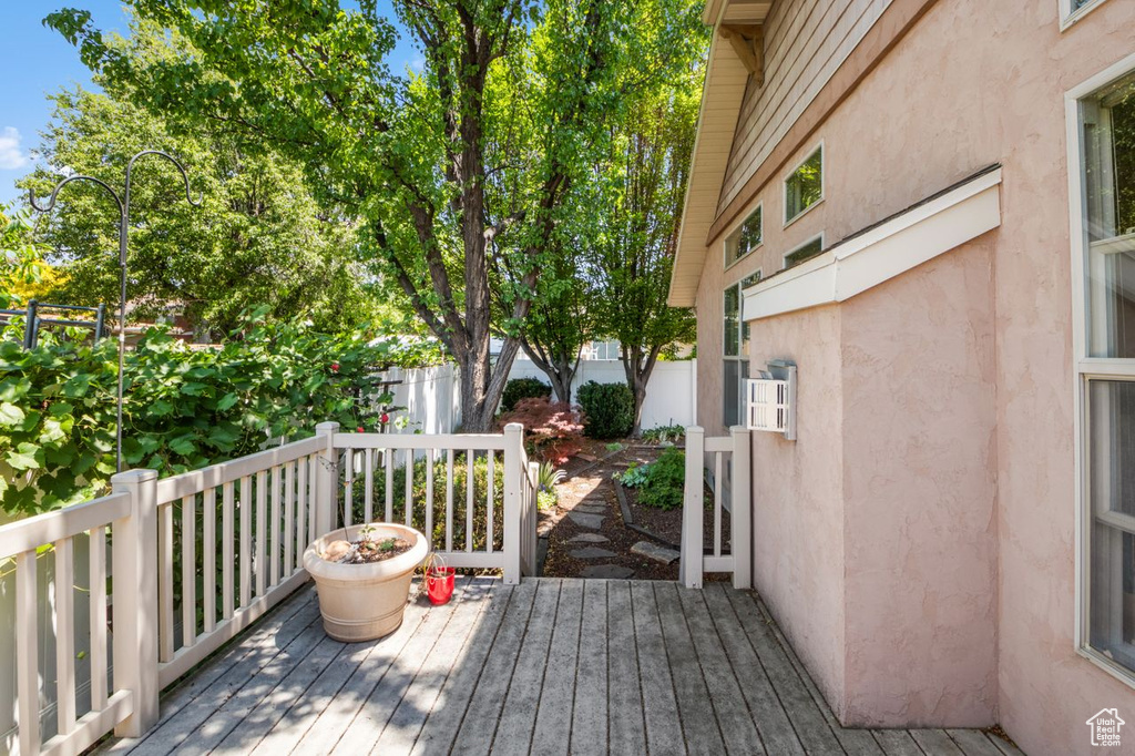 View of wooden deck