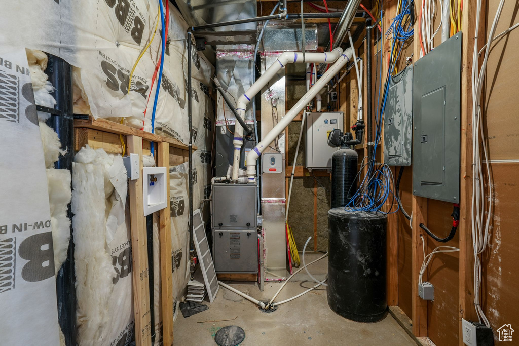Utility room featuring electric panel