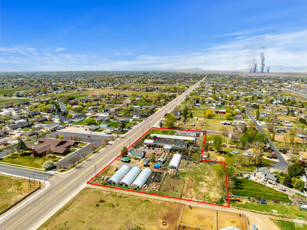 View of property location featuring property parcel outlined and a mountain backdrop