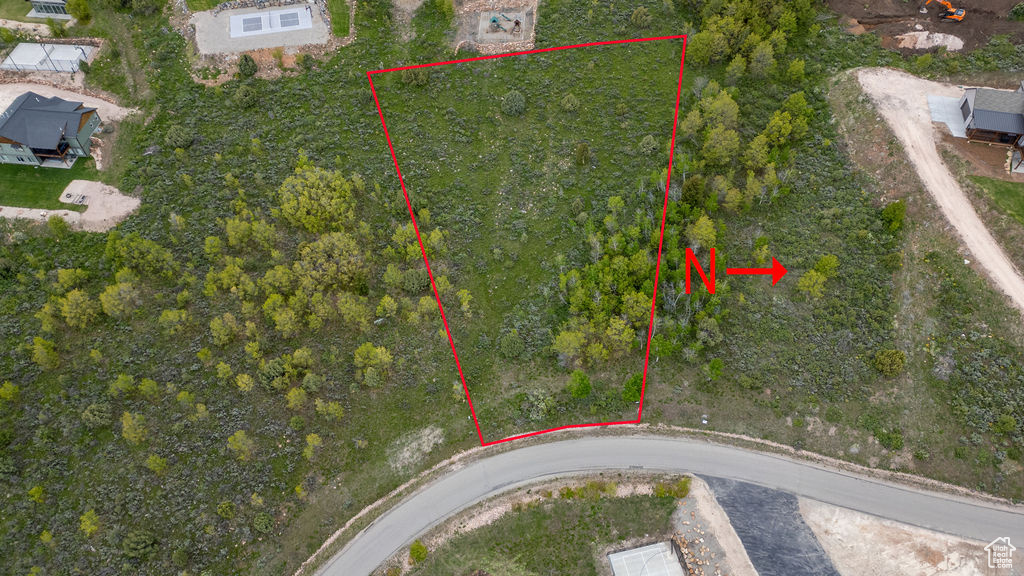 View of property location with property boundaries highlighted
