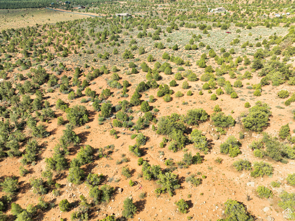 Overview of rural landscape with a desert landscape