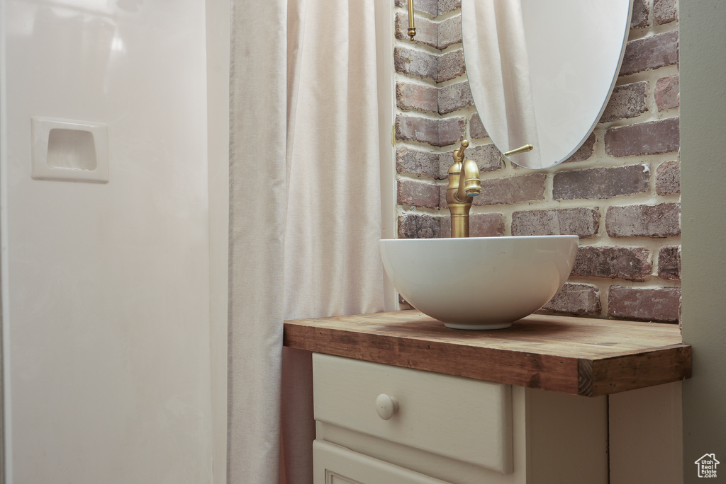 Bathroom view of vanity
