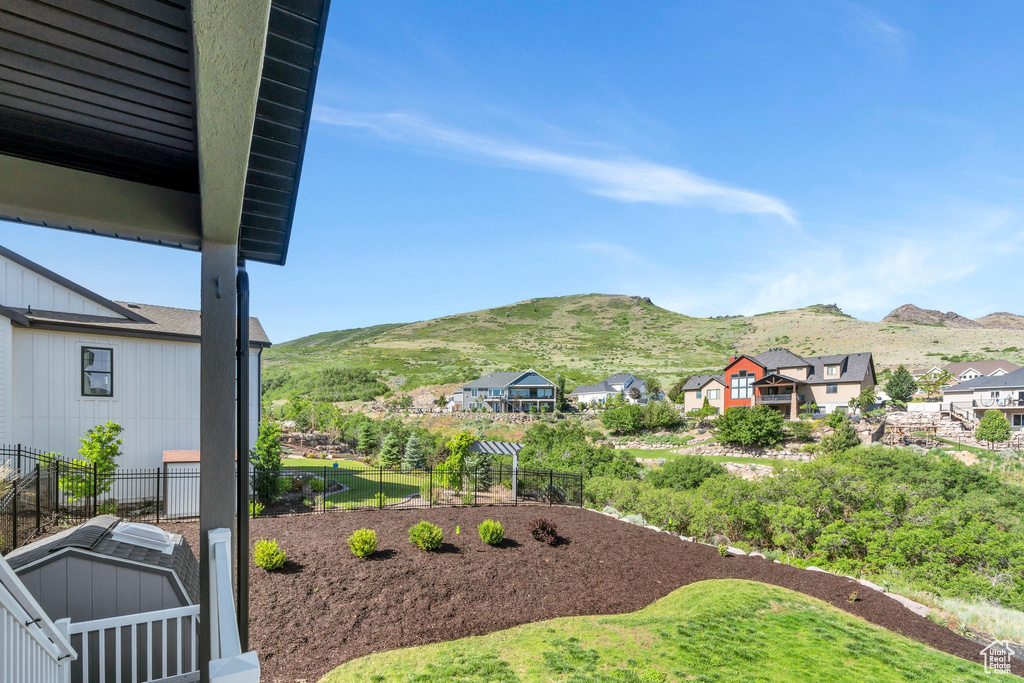 Mountain view with nearby suburban area