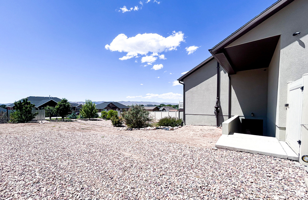 View of yard with a residential view