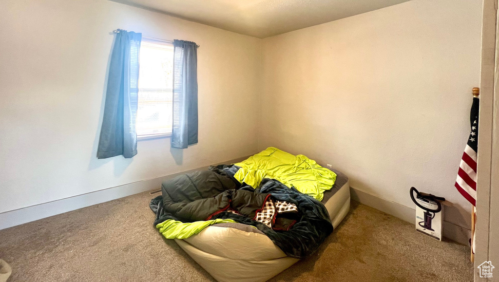 Bedroom with carpet and baseboards