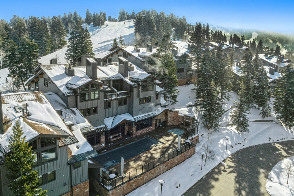 View of snowy aerial view