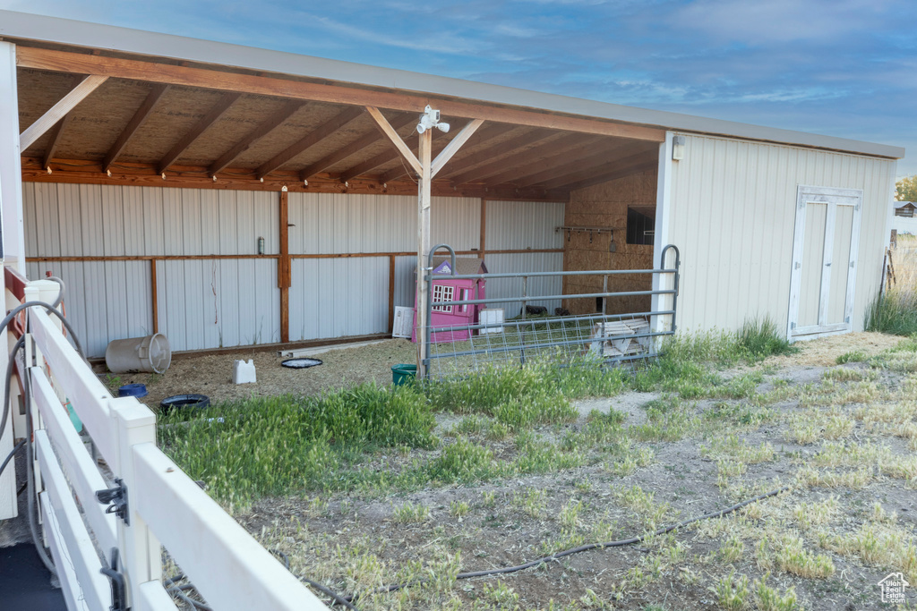 View of outdoor structure with an exterior structure